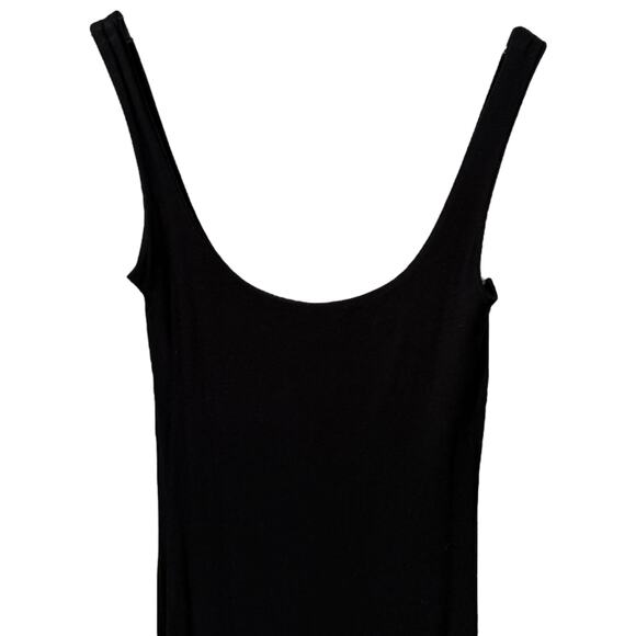 Naked Wardrobe Women's Size S Smooth Skulpt Bodycon Tank Dress Solid Black Midi - Picture 4 of 8